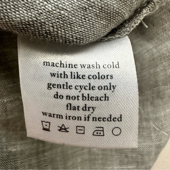 ISLAND COMPANY 100% Linen Button Down Long Sleeve Shirt Women’s (~ Small ) - Picture 7 of 9